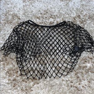 LF NET CROP TOP
